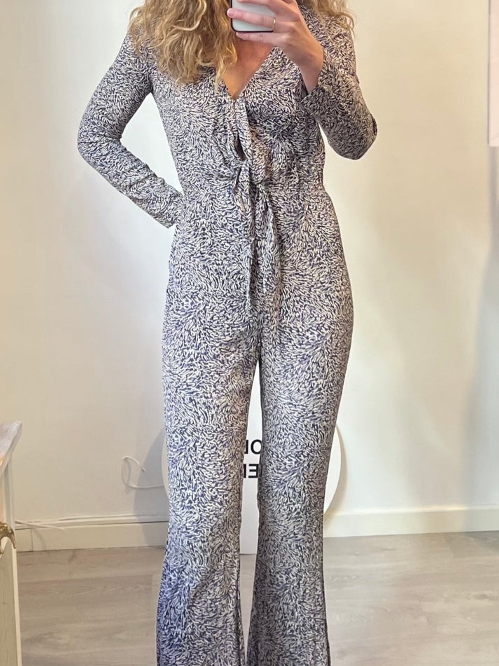 Zara Tie-Front Jumpsuit M NWT